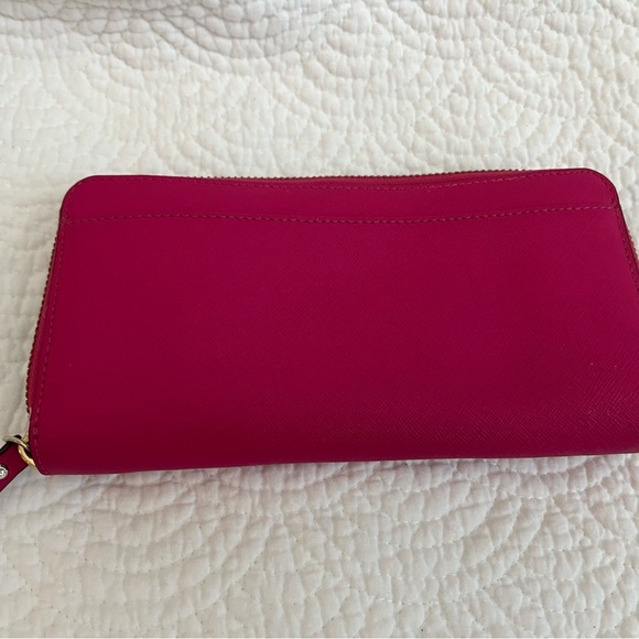 Kate Spade Hot Pink Saffiano Leather Wallet - Picture 7 of 12